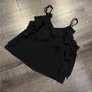 Abercrombie & Fitch Black Ruffle Camisole
